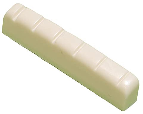 White left handed guitar nut acoustic or electric 43mm x 6mm quality resin material.