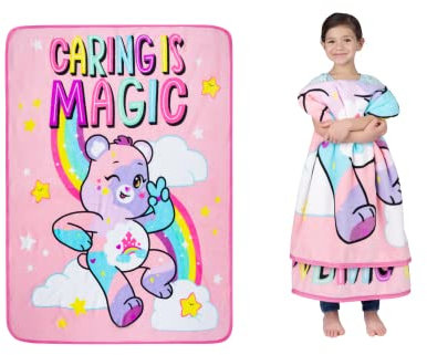 Franco Kids Bedding Superweicher Micro-Raschel-Überwurf, 116,8 x 152,4 cm, Care Bears