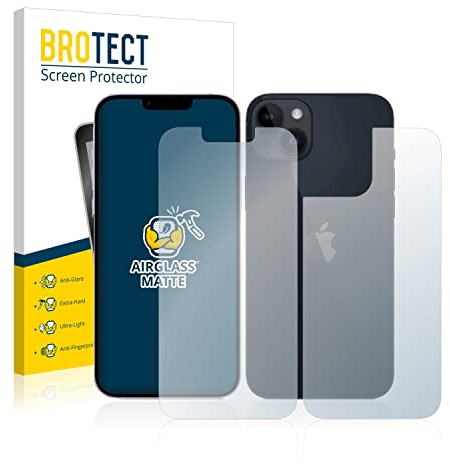 BROTECT Schutzglas für Apple iPhone 14 | (Display+Rückseite) Entspiegelnder Displayschutz Made in Germany Schutzfolie Matt9H Anti-Fingerprint Einfache Montage