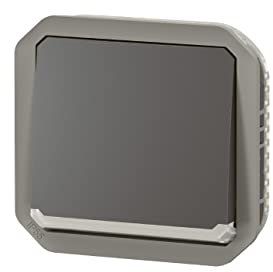 Montaje en marcha con indicador luminoso Plexo Legrand – 10AX – IP55 – Resistente al agua – Antracita