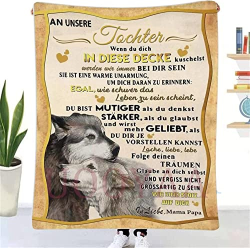 UOOYAA Personalisierte Kuscheldecke An unsere Tochter von Eltern, Geschenk An Unsere Tochter Kuscheldecke, Flauschige Decken Geschenke Für Weihnachten Geburtstag Geburtstag Graduierung