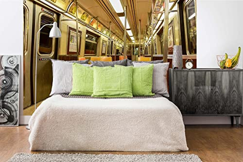 Vlies Fototapete NEW YORKER U-BAHN 375 x 250 cm (inkl. Kleister) - Vlies Tapete, Wandtapete, Wandbilder - Tapete für Wohnzimmer Schlafzimmer, Büro, Küche - Montagefertig