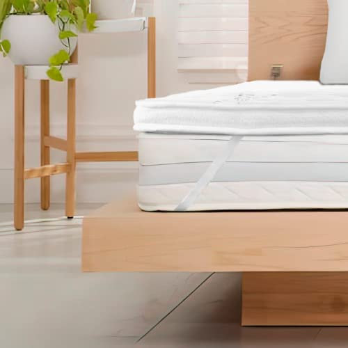 Mobiclinic® pro, Matratzenauflage, Doppelseitiges System für Sommer und Winter, 190 x 90 cm, Hochdichter Kern 25 kh/m3, Kabellos, 5cm dick, Topper Bett, Viscosoft atmungsaktiv, Natürliches leinen