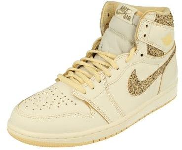Jordan 1 Retro High Og Craft Herrenschuhe, Weiß / Blassgelb-Schwarz (Sail/Pale Vanilla-Black), EU-Größe 42