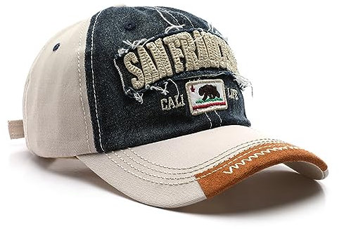 San Francisco Baseballkappe, Used-Look, Ragged Style, Beige, M/L