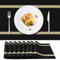 PullinTimes Lot de 8 Sets de Tables PVC Lavables Antidérapant Résistant à l'usure à la Chaleur, Facile à Nettoyer et Stocker, 45cmx30cm Noir