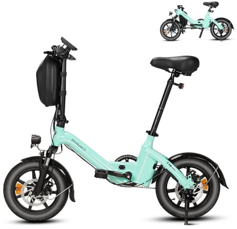 Bodywel T16Pro Bici Elettrica Pieghevole 14 Leggera Adulti/Ragazzi, Certificata TÜV, Batteria 36V 7.8Ah + Motore 250W, 3 Velocità, Display LED 4.5, Preassemblata 90% per Città