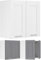 VCM Küchenschrank hängend | Maße ca. H. 60 x B. 60 x T. 31 cm | Hängeschrank mit Drehtür und Zwei Fächern im Landhaus Stil | Küchenmöbel - Colura Weiß