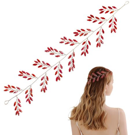 FAIRYGATE Stirnband Damen Dünn Kristall Haarreife Strass Kopfschmuck Buntes Haarschmuck Haare zu Schmücken für Hochzeitsfeiern Geburtstagsfeiern 4624