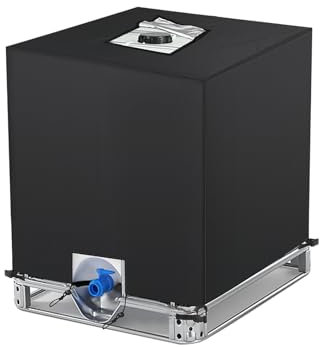 IBC Tank Abdeckung 1000L, Wassertank Abdeckplane 1000L IBC Container Cover Schutzhülle für Wassertank Schutzabdeckung Anti-UV Schutzplane Regwassertank Abdeckung 120 * 100 * 116cm Schwarz