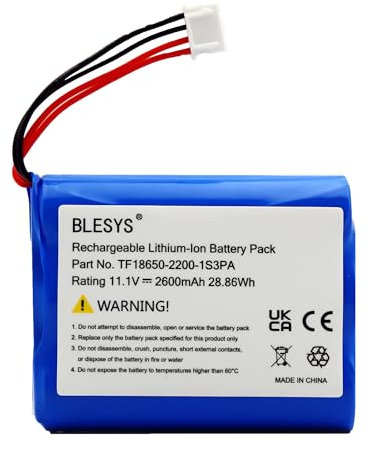 BLESYS Batteria per Marshall Stockwell Altoparlante Bluetooth portatile TF18650-2200-1S3PA Li-Ion batteria 2600mAh/11,1V