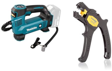 Makita DMP180Z Akku-Kompressor 8,3 bar 18 V (ohne Akku, ohne Ladegerät) Blau, Silber & JOKARI 20050 Abisolierzange Super 4 plus, Schwarz, 1 Stück