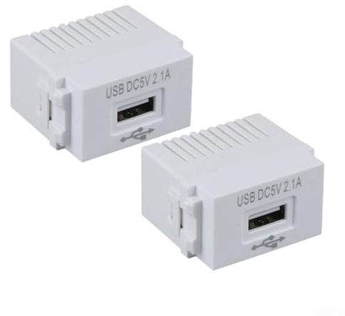 HpLive 220V USB Power Module,usb unterputz,Interface Adapter Schalter Handy Ladegerät 5V Transformator 2.1A (2Stück)
