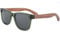 Sunglasses for Men & Women Wood | Premium Real Walnut Wooden Temples & Green Acetate Frame | Polarized Cat3 CE UV400 Protective Lenses (black)