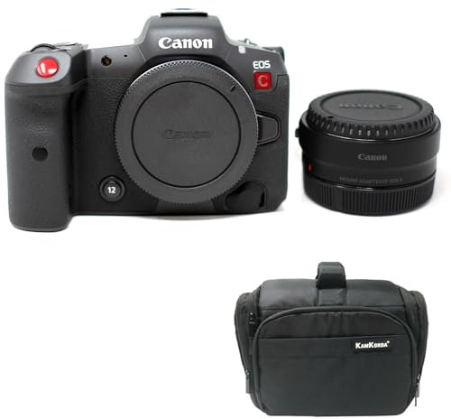 KamKorda Camera Bag + R5 C Mirrorless Cinema Camera + R Mount Adapter, Two Cameras in One Body: Photo + Cinema, 45MP Stills, Full-Frame 8K CMOS Sensor + 2 Year Warranty