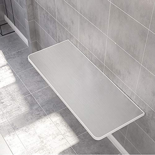 Klapptisch aus Edelstahl, Wandmontage, Esstisch, Massivholz, Computertisch, Lerntisch, Tropfenblatt, kleiner Küchentisch, 90 x 30 cm
