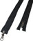 AMANTE NSF Zip Lampo Double Face, Cerniera Divisibile Doppio Cursore Reversibile - catena plastica 6 (Nero, 100 cm)