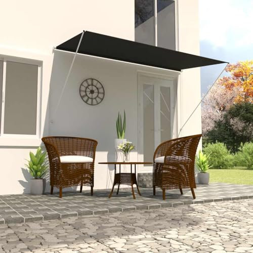 Casa e giardino, prato e giardino, esterni, tende da sole per finestre e porte, tenda retrattile 350 x 150 cm antracite