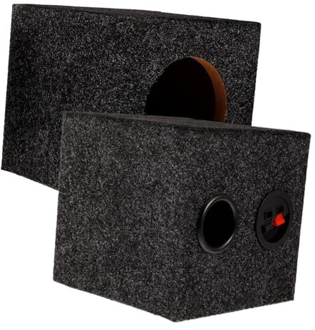 OSALADI 1Paar Quadratische Lautsprecherbox für Auto Subwoofer Box mit Teppichboden Leeres Design für Klangleistung Installieren für DIY Langlebig