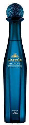 PATRÓN EL ALTO Luxury Reposado Tequila, 40% vol., 5 cl / 50 ml, Tequila Miniature Made from 100% Weber Blue Agave and Handcrafted in Jalisco, Mexico
