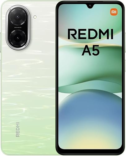 Xiaomi Redmi A5 Smartphone, 4GB+128GB, Super Clear 32MP AI Camera, 5200mAh Battery, Powerful Octa-core Processor, Immersive 6.88 120Hz Display, Lake Green(No Power Adapter Included)