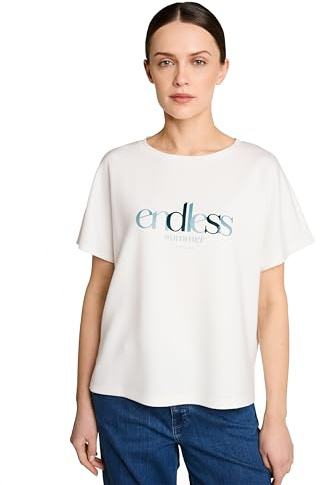 TOM TAILOR Damen T-Shirt mit Scuba-Stoff