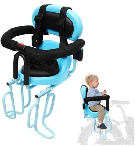 Siège de vélo pour enfant avec pédale et barre de sécurité, siège de vélo arrière pour enfant de 6 mois à 6 ans