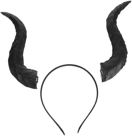 FOMIYES Abnehmbares Schwarzes Gothic-horn-haarreif mit Abnehmbaren Ziegenhörnern Vielseitig für Halloween Cosplay Karneval und Party Reisefreundlich und Stilvoll für Erwachsene