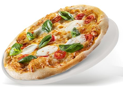 Pizzastein für Backofen & Grill Ø 23cm – runder Cordierit Backstein, hitzebeständig & langlebig – ideal zum Pizza, Brot & Gebäck Backen, für Gasgrill, Elektro- & Holzöfen