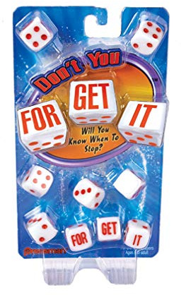 Pressman Don't You Forget It Dice Game - Würfelspiel für 2 oder mehr Spieler ab 8 Jahren mit Regeln und Aufbewahrungstasche