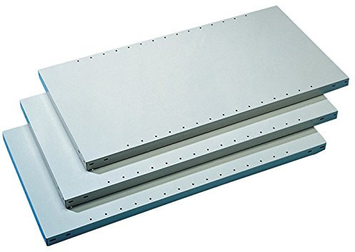 Meta-Regalbau GmbH & Co. KG Fbd. B1000xT500mm Trgf. p. Fachboden110kg Stahlbl. silber verz. f. Schraubregal 6 St. /