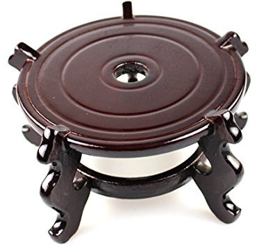 Feng Shui Chinese Wooden Fishbowl Planter Display Stand