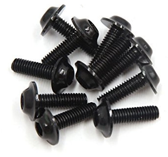 sourcing map 10Pcs M6 x 20 mm vis à tête hexagonale vis carénage pour Moto Noir métal