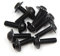 sourcing map 10Pcs M6 x 20 mm vis à tête hexagonale vis carénage pour Moto Noir métal