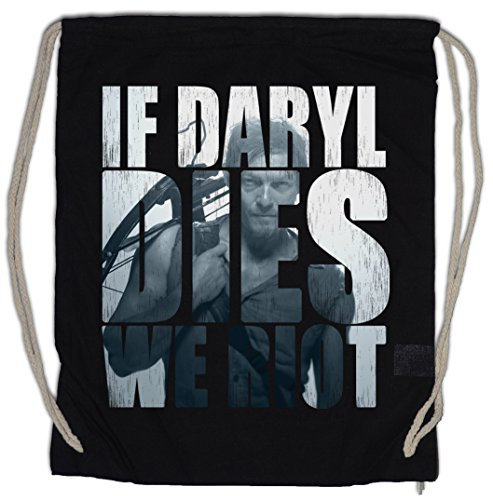 Urban Backwoods If Daryl Dies We Riot Turnbeutel Sporttasche