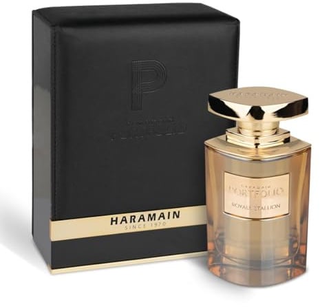 Al Haramain Portfolio Royale Stallion 75 ml Damen Eau de Parfum | Oud Arabian Parfüm ist ein hochwertiger und angesehener Unisex-Duft