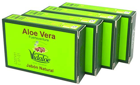 Vidaloe Aloe Vera Seife Natürliche 55 ml x 4 Einheiten