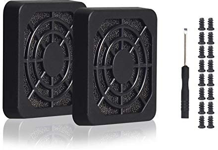 Easycargo 4pcs 40mm Fan Filter Grill Black with Screws (40mm)