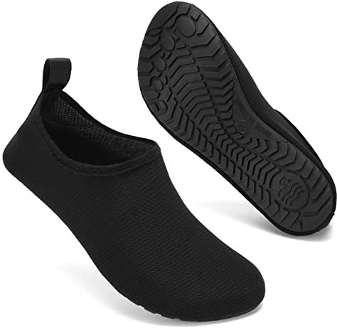 Mabove Badeschuhe Wasserschuhe Schwimmschuhe Herren Damen Strandschuhe Aquaschuhe Barfussschuhe Neopren Surfschuhe(Schwarz XBL,40/41 EU)