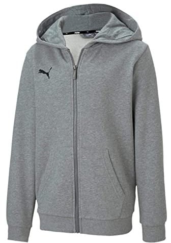 PUMA Teamgoal 23 Casuals Hooded Jacket Felpa con cappuccio, Medium Gray Heather, S Uomo