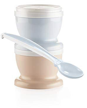 Thermobaby - Vasetti piccoli per alimenti, motivo floreale, colore: Blu