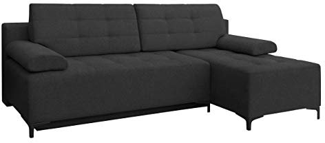 Mirjan24 Ecksofa mit Schlaffunktion und Bettkasten Garan, Wohnlandschaft, Couchgarnitur, Sofagarnitur, Couch, L-Form Sofa, Eckcouch, Polstersofa (Ikar 08, Seite: Rechts)