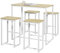 SoBuy Conjunto Mesa Alta de Cocina con 4 Taburetes – Mesa de Bar Alta para Comedor, Ahorro de Espacio para Pisos Pequeños, Balcón o Isla Cocina, Acabado Madera Natural, 100x60x96cm OGT15-WN