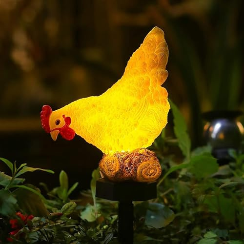 CHUANGFENG Solarleuchten Für Draußen: Gartendekoration Draußen, Terrasse, Hof, Niedliche Huhn-Geschenke Einweihungsfeiern, Muttertag, Geburtstag