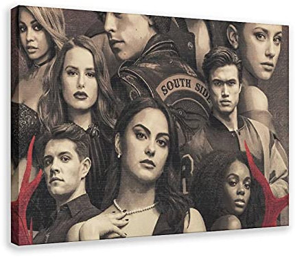 Riverdale Staffel 3 (2) Leinwand-Poster, Wandkunst, Deko, Bild, Gemälde für Wohnzimmer, Schlafzimmer, Dekoration, 60 x 90 cm, Rahmen
