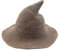 Zukmuk Unisex Hexenhut Mädchen Halloween Kostüm Hut Zauber Hut Damen Herren Zauberhut (Khaki, ONE SIZE)