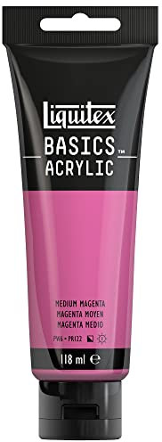 LIQUITEX 8870047 Basics Acrylic Paint, Medium Magenta, 118 ml Tube