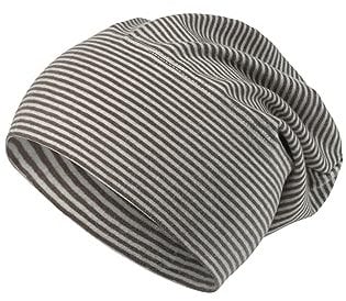 Sterntaler GOTS Beanie Ringel - Babymütze aus Singlejersey (Bio) gestreift - anschmiegsame Unisex Beanie Mütze zum Binden - Baby und Kinder Übergangsmütze, braun, Größe 45