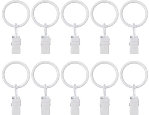 NOLITOY 10 Uds. Anillos de Cortina con Clips Clip para Cortina de Anillos para Cortinas Ganchos para Cortina de Abrazadera para Cortina Clips de Metal para Cortina de Hierro Anillas para Cortinas
