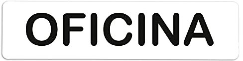 Becral® - Señal de PVC OFICINA | Placa puerta PVC | Señal informativa | Cartel Puerta 200X50mm